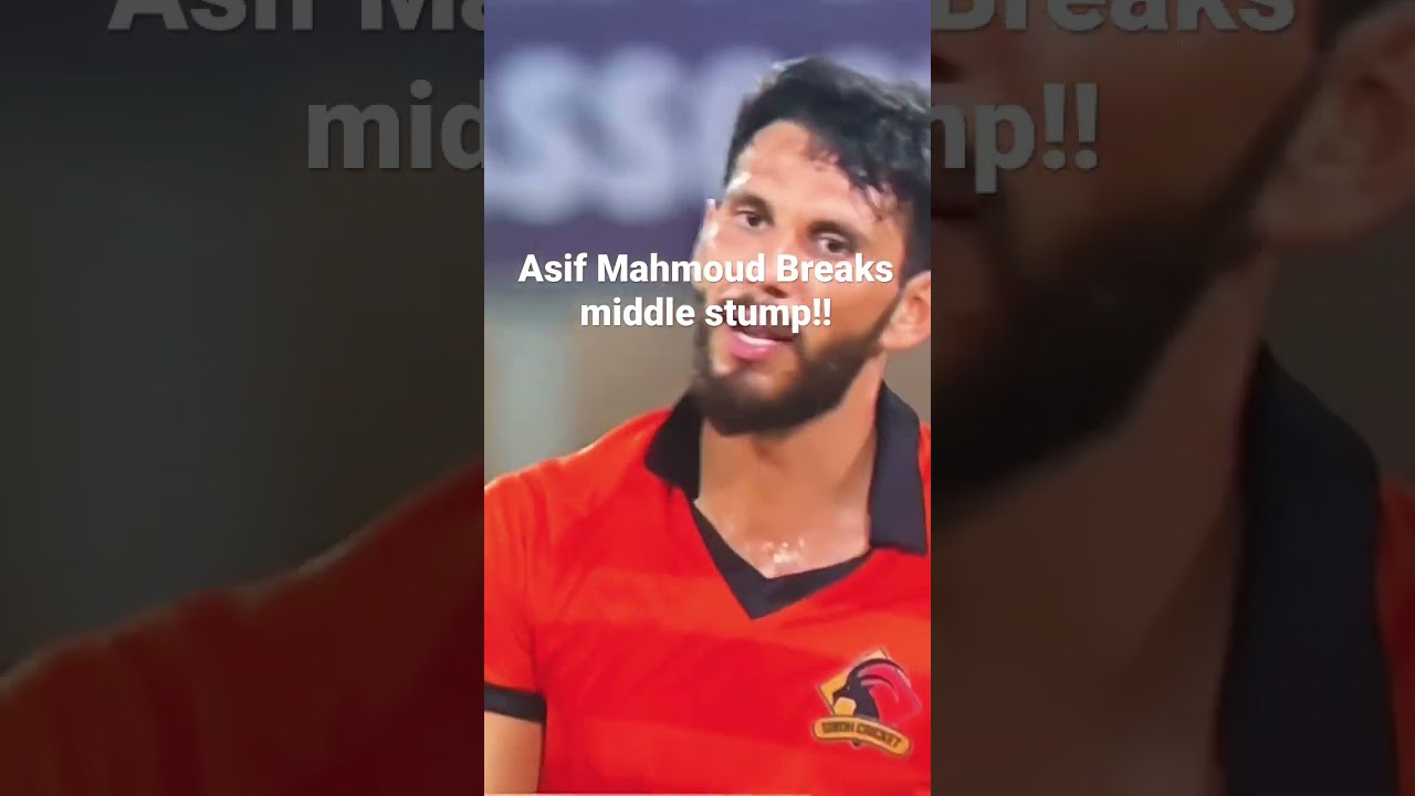 Asif Mahmood Breaks middle stump #pakistancricket #sindhvsKp #nationalt20 #bowling #talent