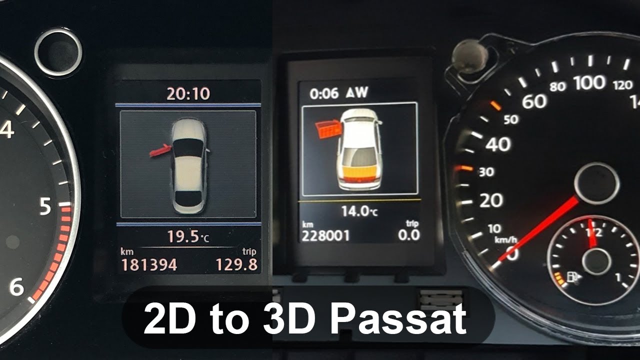 VW Passat B7 CC B6 Flash 2D to 3D cluster