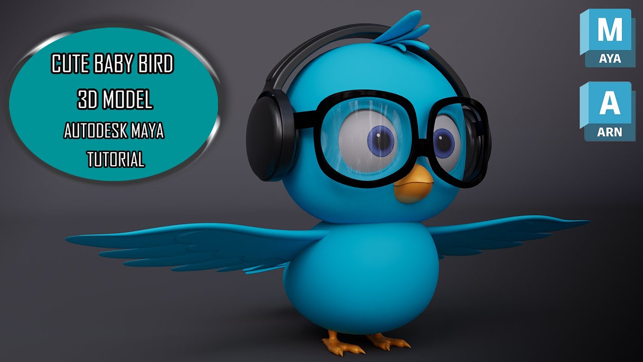 Watch Me Speed Model a Cute Baby Bird in Autodesk Maya