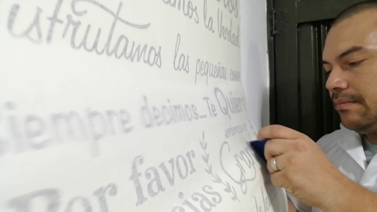 Instalación de vinilo decorativo con transfer de papel