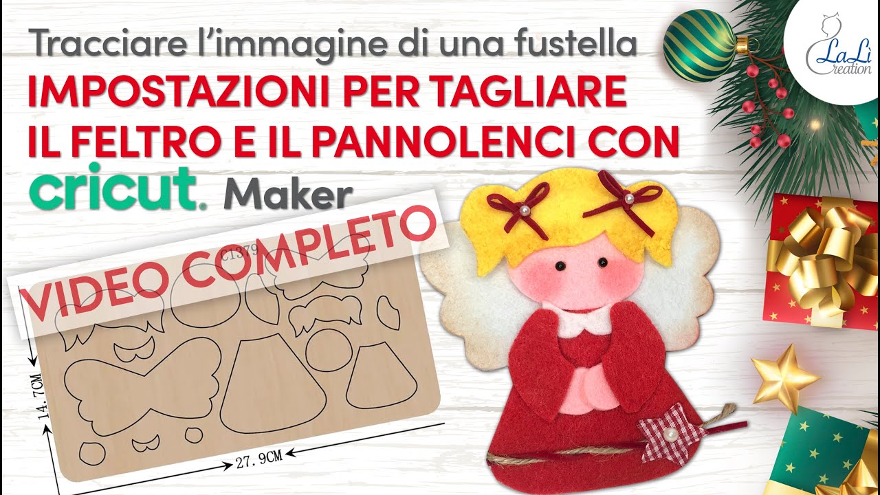 Tutorial come tracciare l'immagine di una fustella e impostazioni di taglio del feltro e pannolenci