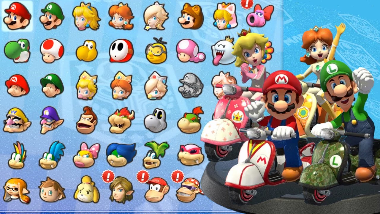 Mario Kart 8 Deluxe - Peach vs Daisy vs Mario vs Luigi use Superstar in every Races