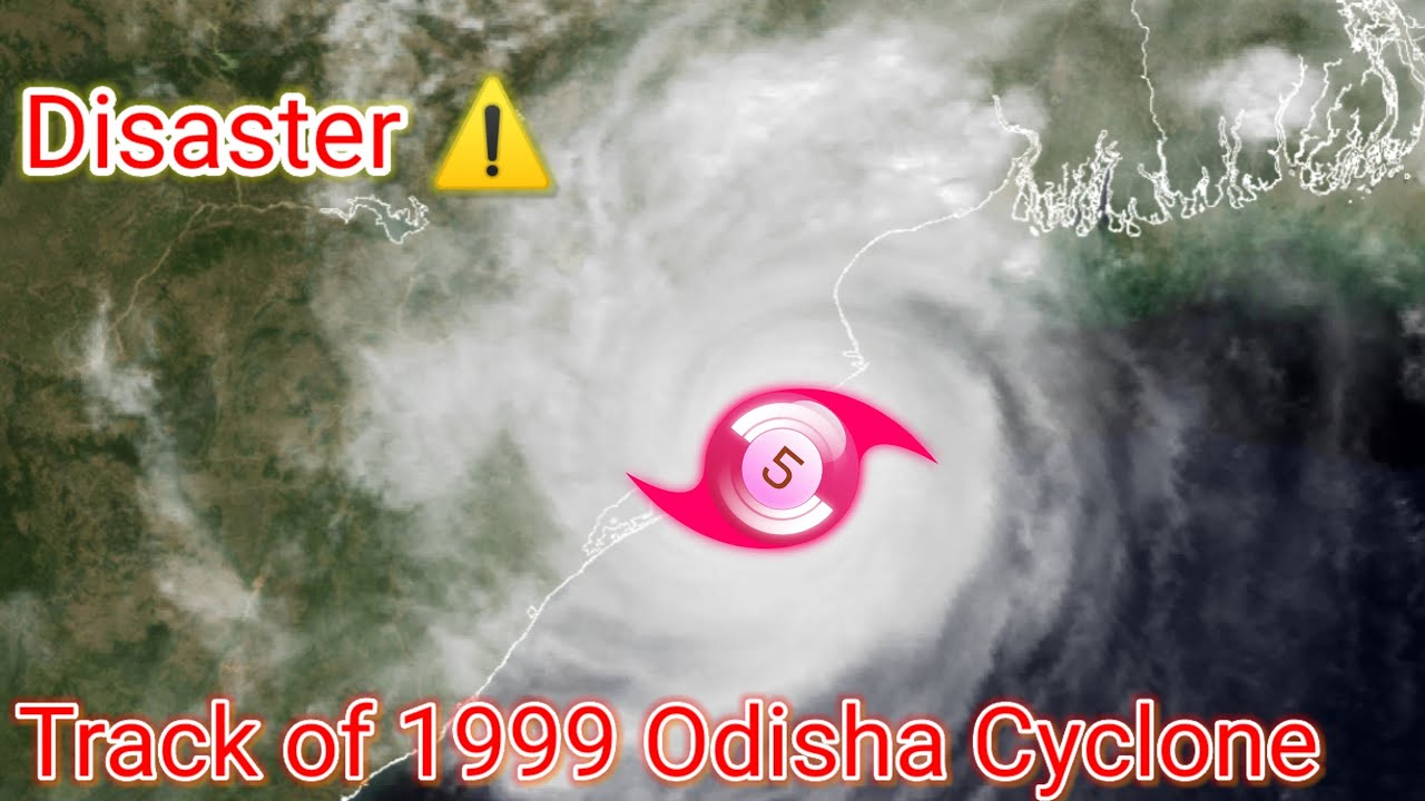 Track Animation of 1999 Odisha Cyclone 🌀⚠️