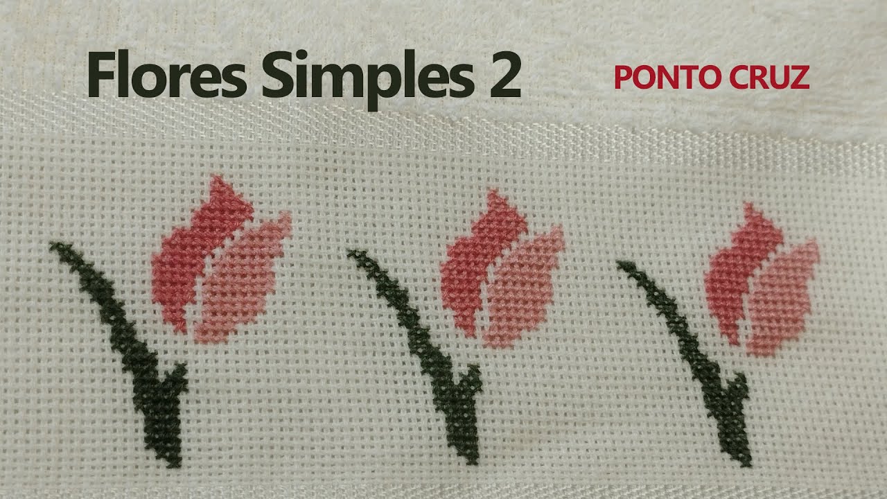 Flores Simples 2 - Ponto Cruz