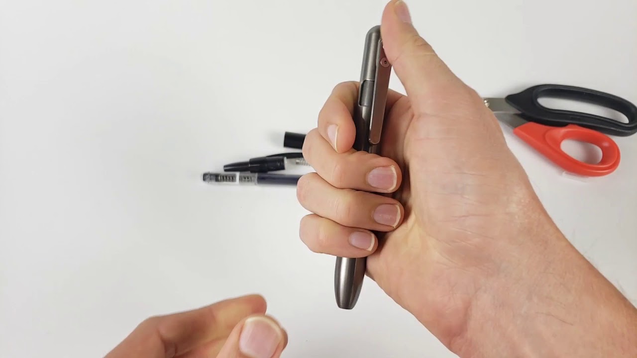 Marksmith BAM! How to install the refill cartridge in the titanium bolt action permanent marker body