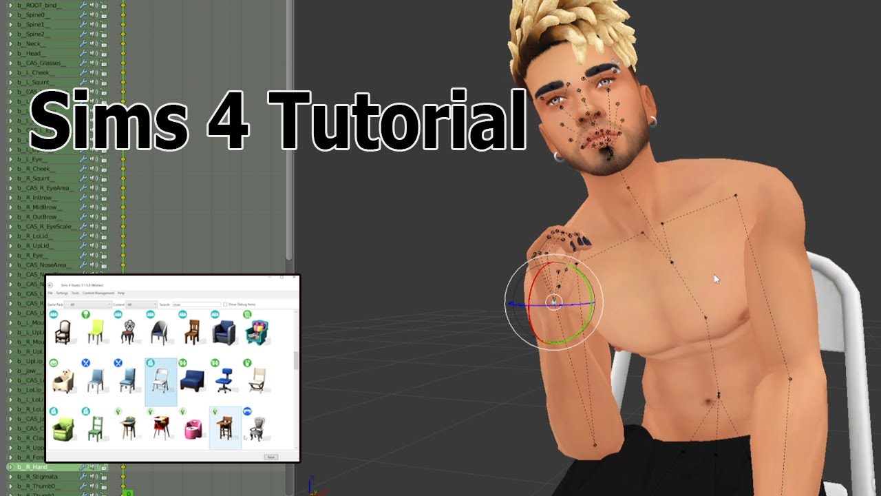 SIMS 4: How to Import Objects into Blender and Basic Sitting Pose | Tutorial