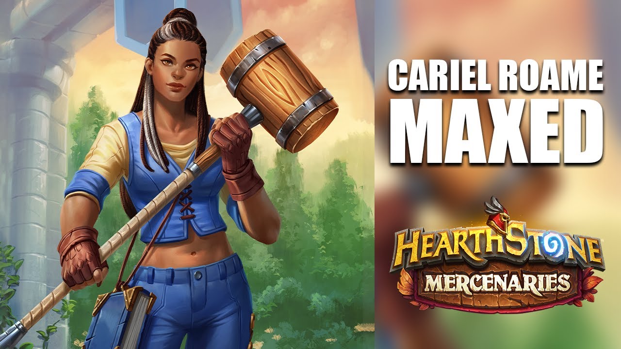 Cariel Roame MAXED stats, abilities, equipment, ALL PORTRAITS -  Hearthstone Mercenaries