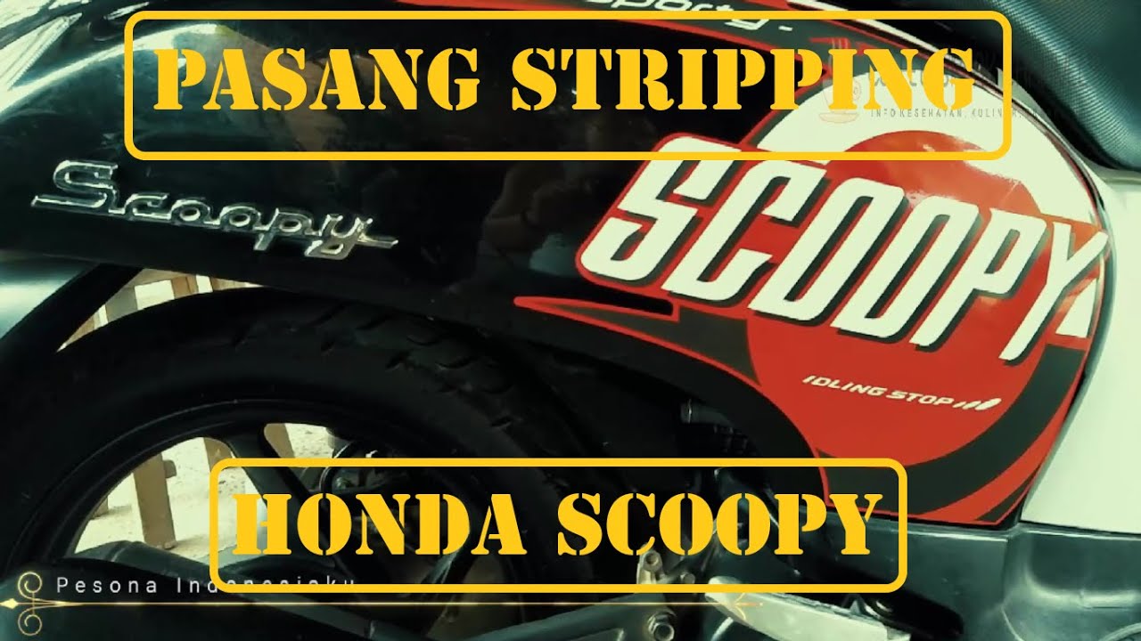 CARA Praktis PASANG Stripping atau Lis Bodi HONDA SCOOPY
