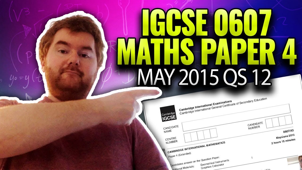 iGCSE Functions Past Paper Questions 0607 Paper 4 (3) June 2015
