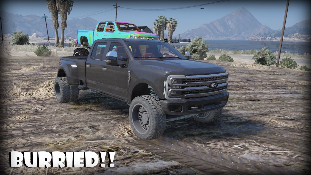 GTA 5 RP | HE BURRIED HIS BRAND NEW FORD F-350 IN THE MUD!