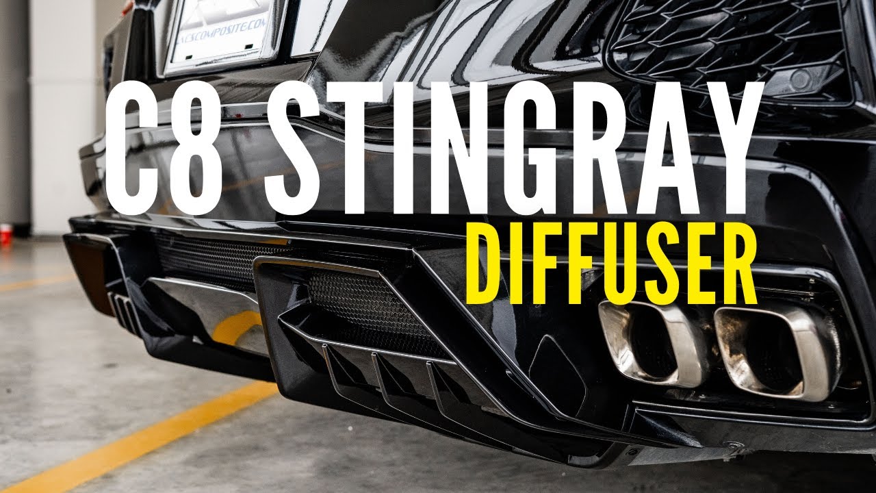 C8 Corvette 2020+ Stingray Rear Diffuser Inserts | ACS Composite Install Video | PN 50-4-102