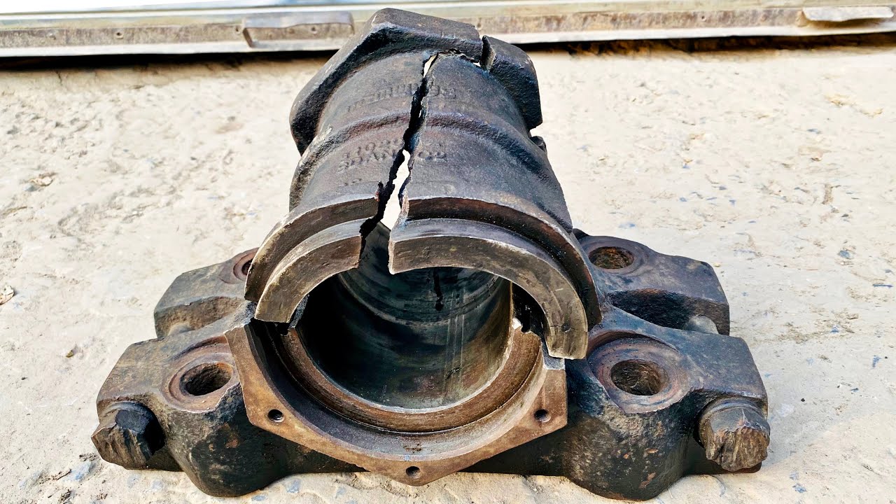 See how Amazingly Trunnion Seat Repair DIY Heavy Equipment Fixes,Welding Tips & Machine Restoration