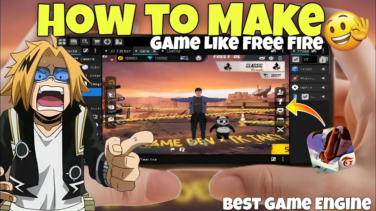 Create Your Own Free Fire Game on Android! 🔥 Top 5 Mobile 3D Game Engines (without PC)