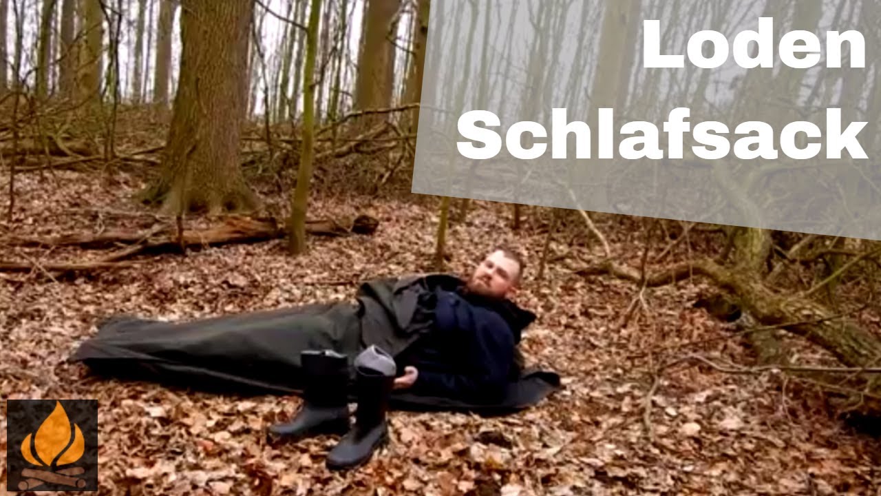 Gewachste Baumwolle und Loden als Schlafsack | Bushcraft ohne Plastik