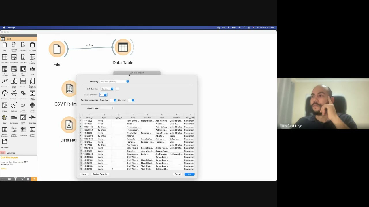 Introducción a Orange Data Mining - Algoritmos de clasificacion