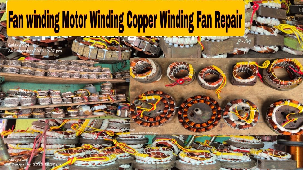 Kolkata Fan Coil Winding | Motor Winding​ Copper Winding​ | Hand work​ Fan Repair Market Kolkata 