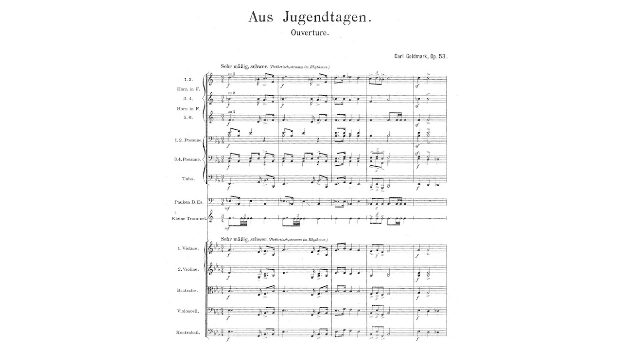Karl Goldmark – Aus Jugendtagen