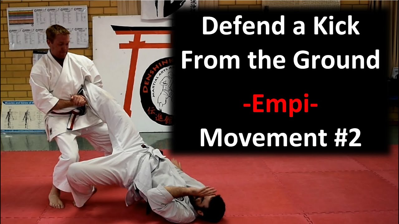 Defend a Kick from the Ground - Empi - Bunkai/Application - Movement #2
