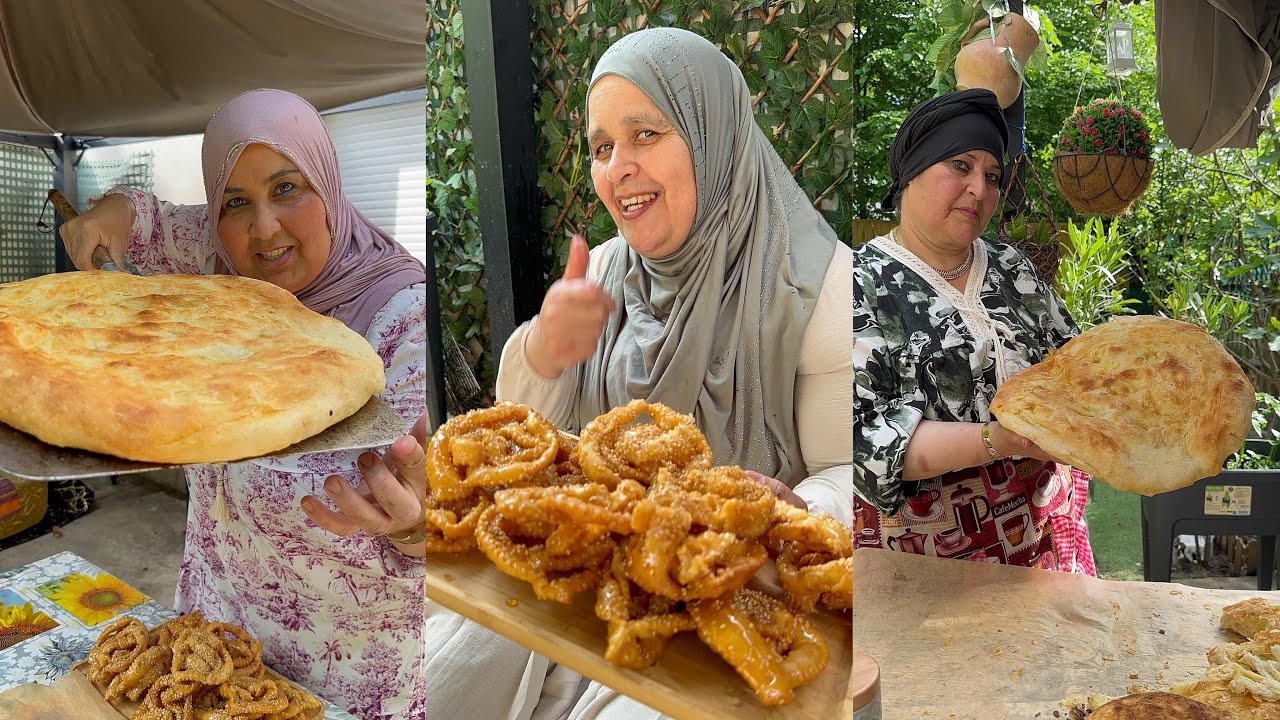 ام جنة عندها السبوع اليوم خبز الزبدة بخلطة سحرية 😋 +خبز قروش جزائري 🇩🇿