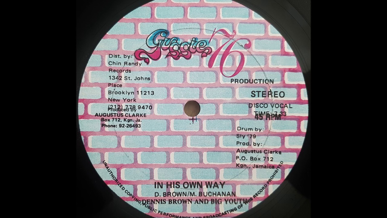 DENNIS BROWN & BIG YOUTH - In His Own Way [1979]