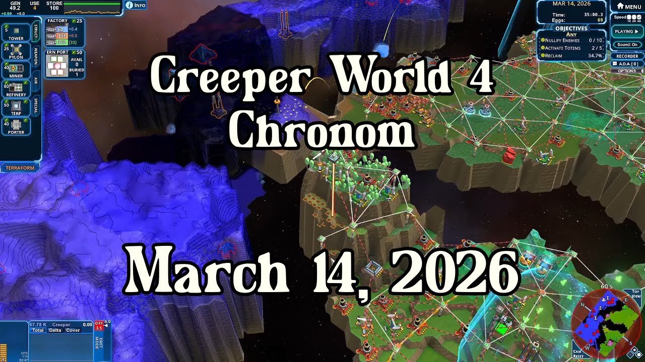 Creeper World 4 Daily Map –  March 14, 2026 | No Commentary