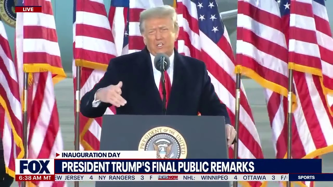 'I Will See You Soon' : Trump's Send Off Message At Joint Base Andrews | NewsNOW from FOX