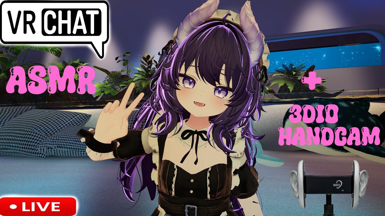 VRChat ASMR stream: Can you trust this maid? + 3dio handcam