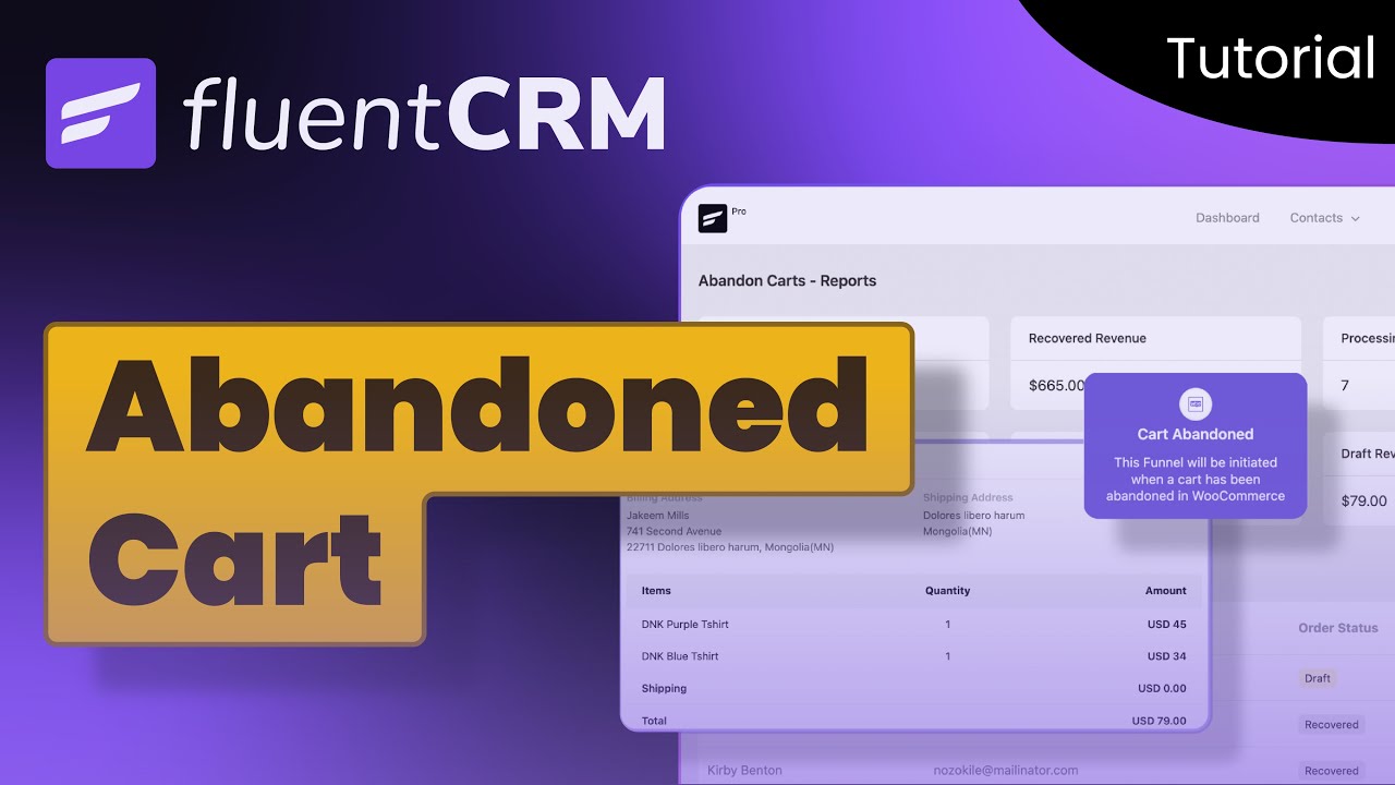 The New Abandoned Carts Feature of FluentCRM | Full Walkthrough