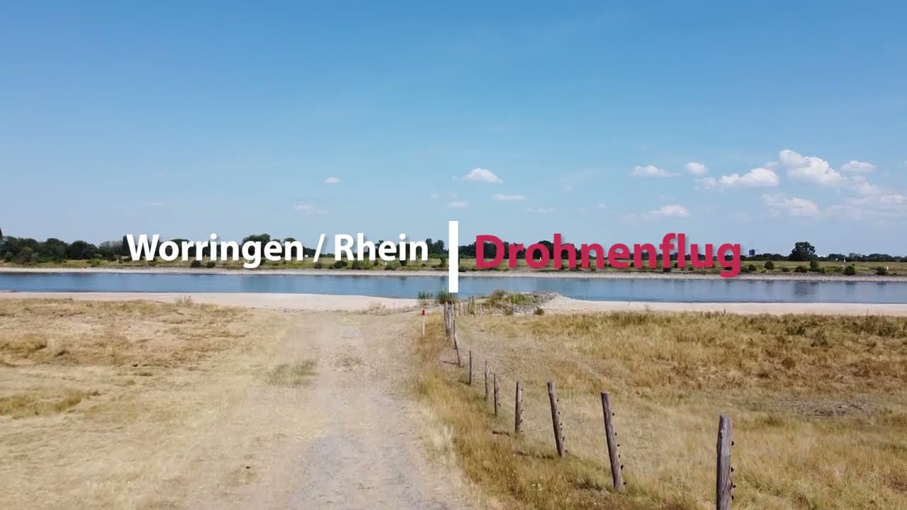 Worringen Rhein Drohnen&uuml;bungsflug