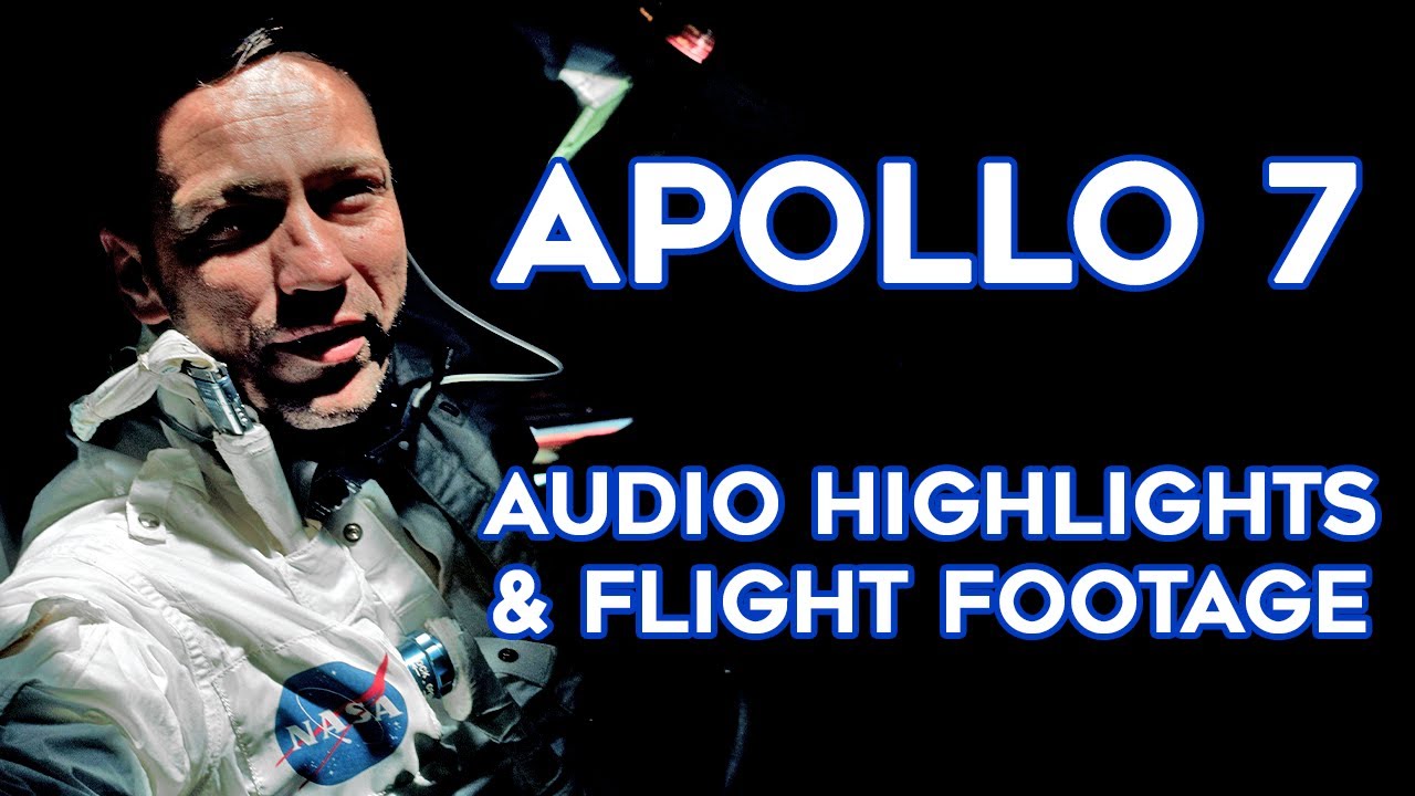 Apollo 7 Highlights - Launch, Saturn 1B Rendezvous, TV, Retro-Fire, Splash Down - Audio & Footage