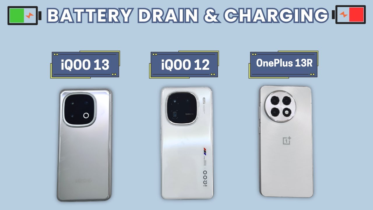 (5G) Battery Drain n Charging Test | iQOO 13 vs iQOO 12 vs OnePlus 13R