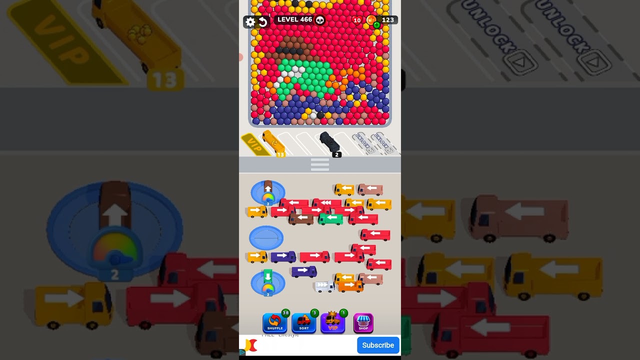 Bubble Bus 🚌: Parking Jam Puzzle Game level 466