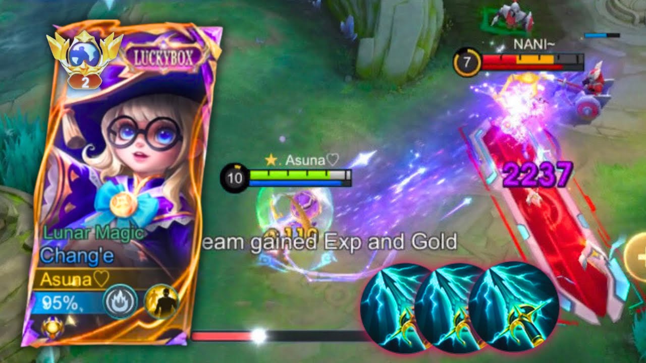 LUNAR MAGIC CHANG’E SKY PIERCER BUILD GAMEPLAY | CHANG’E MOBILE LEGENDS