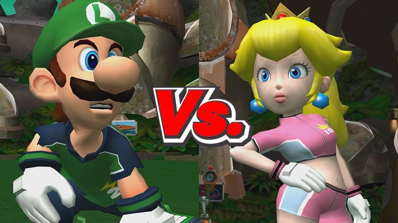 Super Mario Strikers - Luigi/Toad Vs. Peach/Birdo (2 Player)