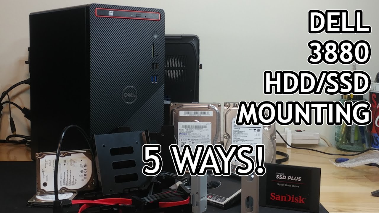 Крепление жесткого диска Dell 3880 (5 разных способов!)