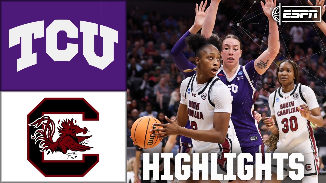 Элитная восьмерка: TCU Horned Frogs против South Carolina Gamecocks | Полный обзор матча | ESPN CBB