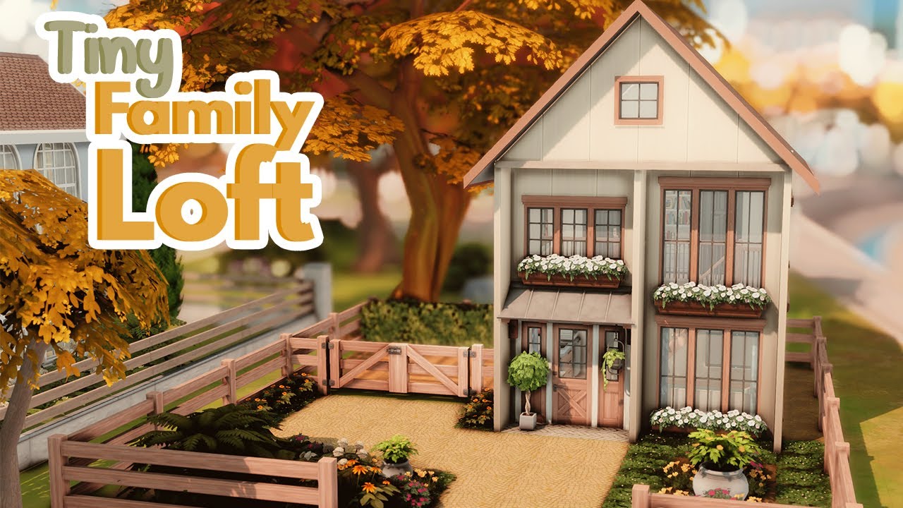 Tiny Family Loft 🍂 Sims 4 Speed Build l No CC