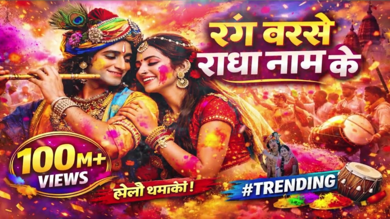 रंग बरसे राधा नाम के | Vrindavan Holi Song 2026 | Radha Rani Holi Special Bhajan