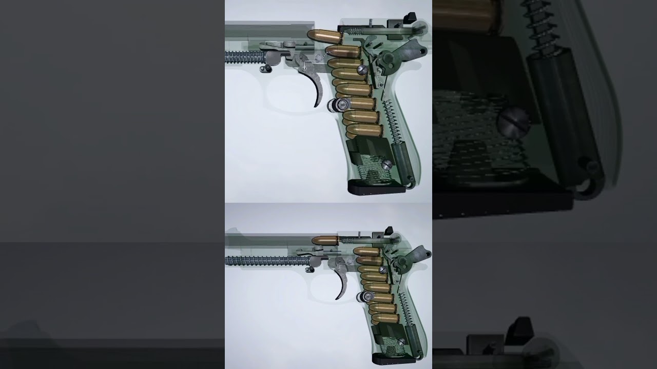 Beretta 9mm 3d Animation #ytshorts #newreview #trandingshorts #wtfcsgo #shortvideo #drawingno1 #mm2