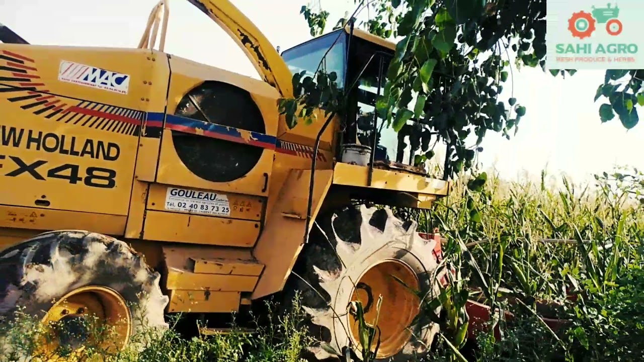FX 48 Silage machine  New Holland tractor 385 Silage harvesting complete information