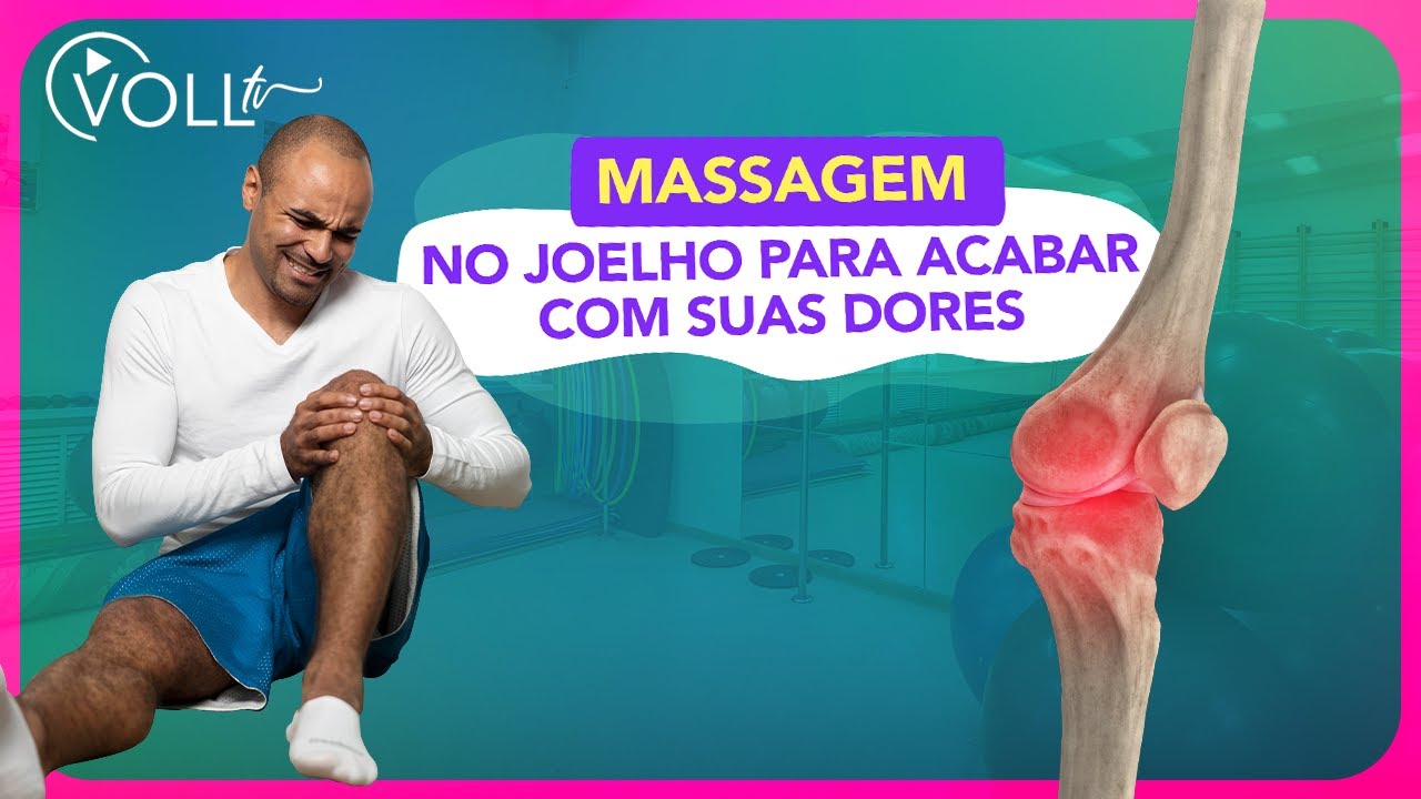Massagem no joelho para alívio da dor