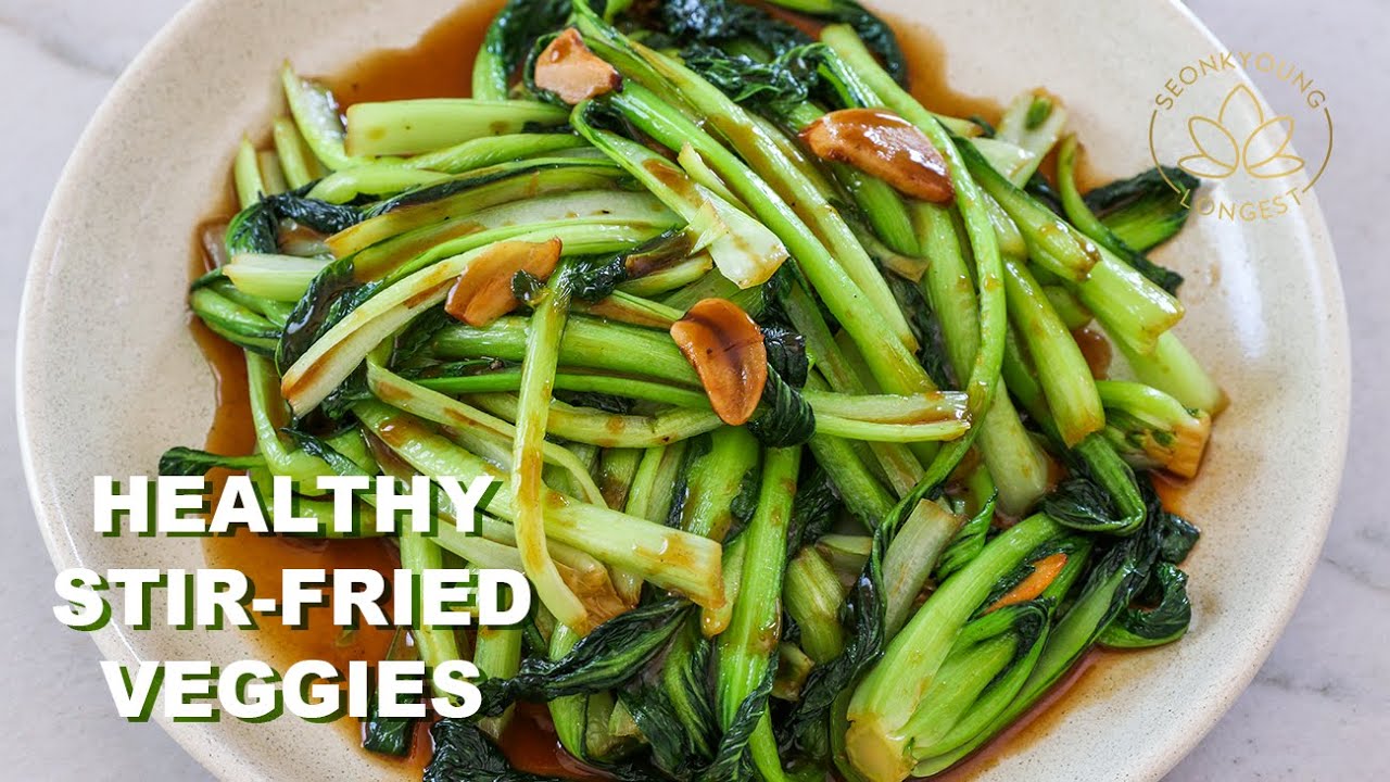Healthy Stir Fried Bok Choy (Tatsoi) at Home Vegan | How to Stir Fry Vegetables