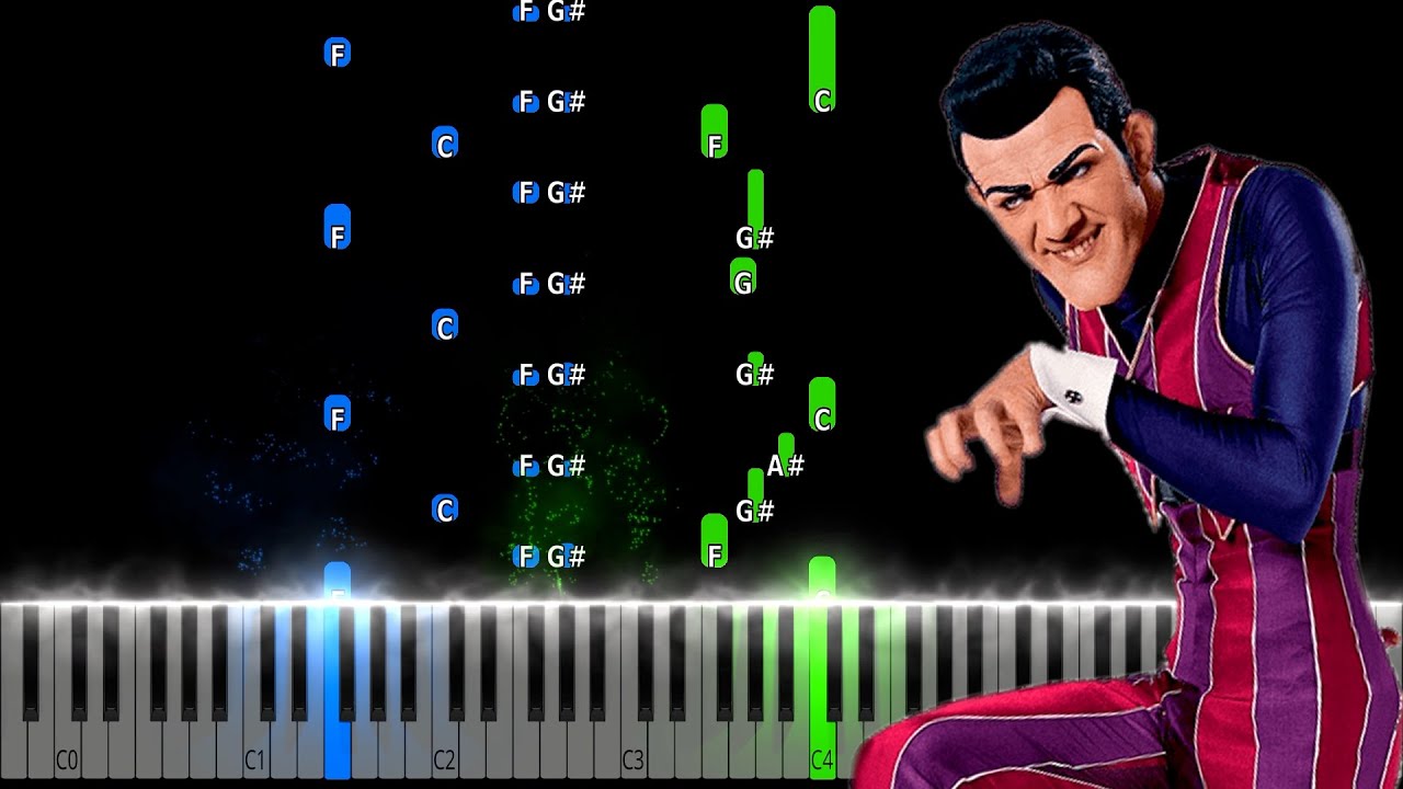 Lazy Town - We Are Number One Piano Tutorial