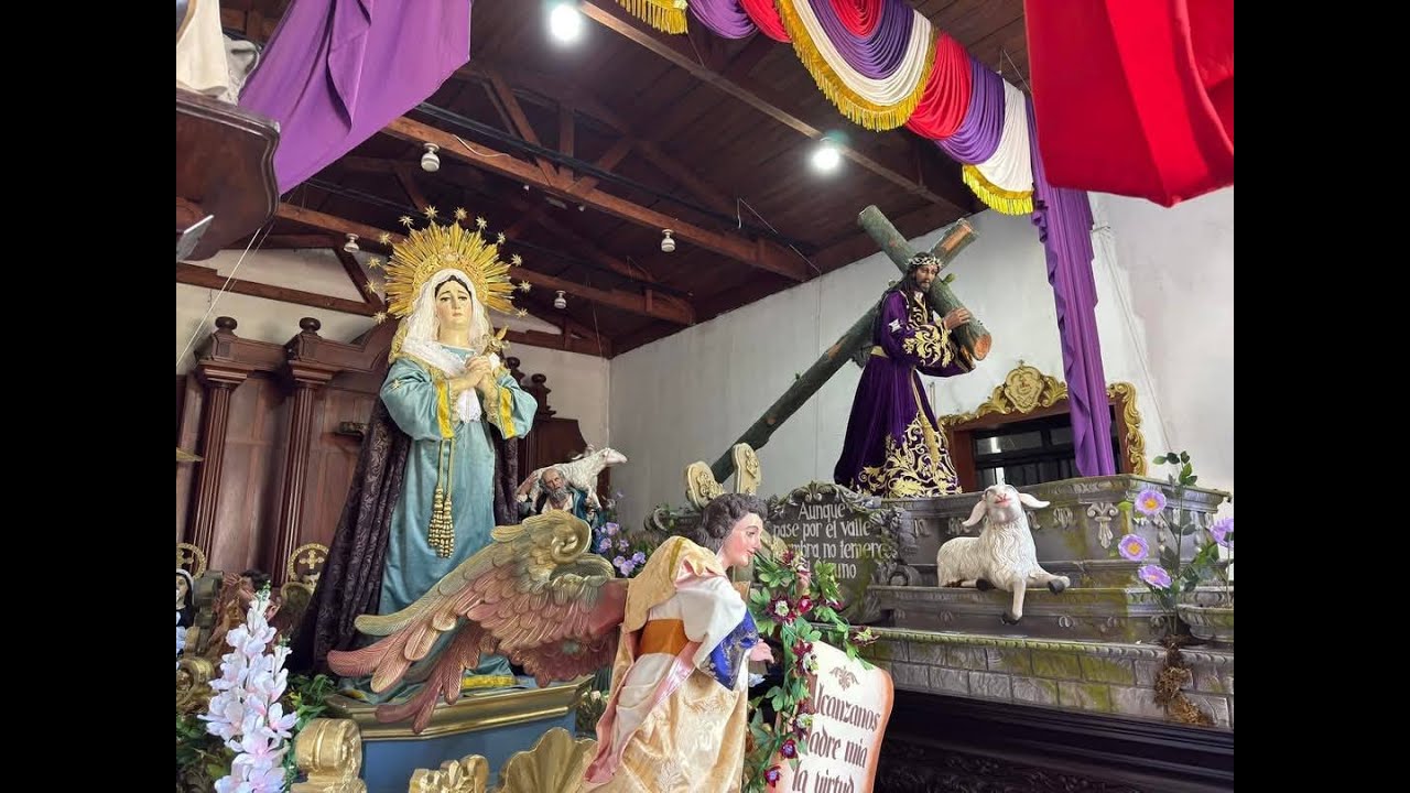 Salida Cortejo Procesional Jesús Nazareno de Santa Inés del Monte Pulciano, Antigua Guatemala