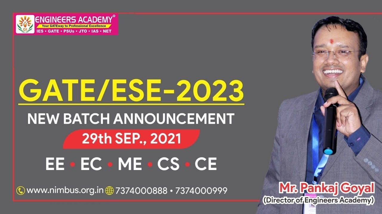 GATE & ESE 2023 Live Online Classes | New Batch Announcement GATE & ESE 2023 | Engineers Academy