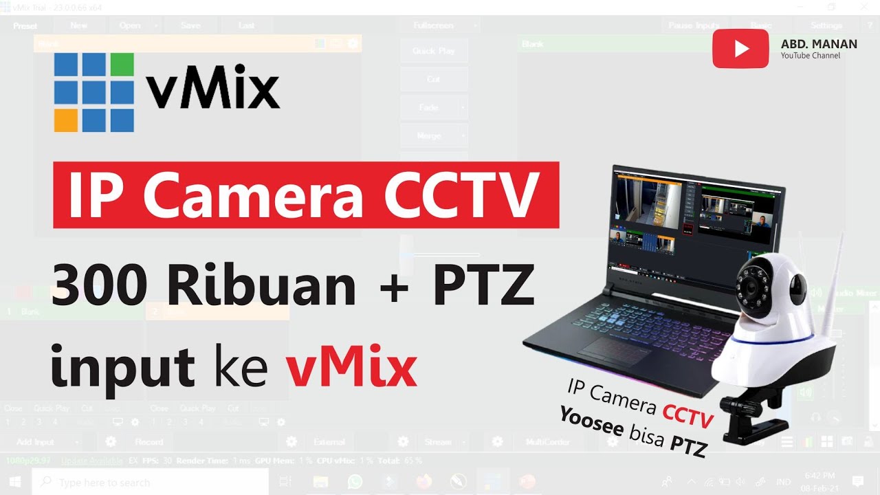 IP Camera CCTV 300 Ribuan + PTZ input ke Aplikasi vMix | Tutorial vMix