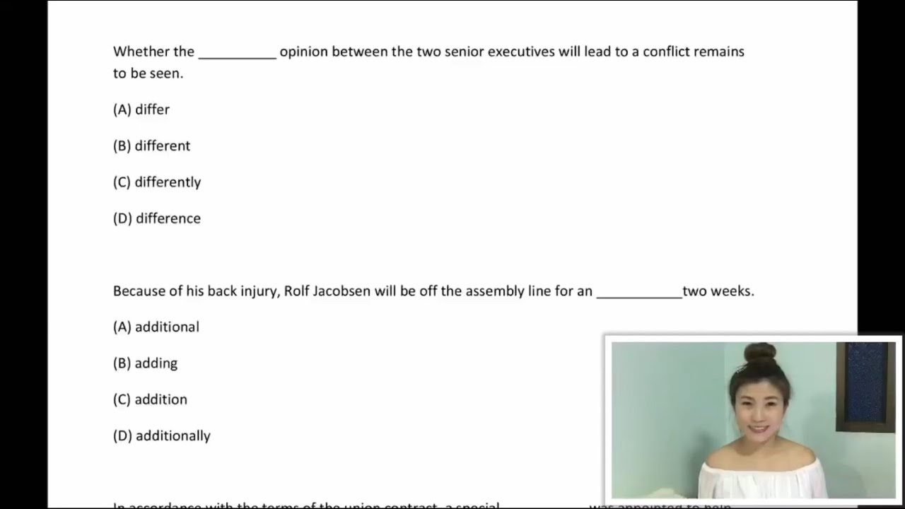 TOEIC ครูพี่อิ๋ง เทคนิคทำข้อสอบโทอิค (แบบฝึกหัด#5)