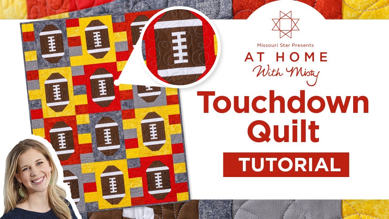 Easy To Make Sports Quilt | Touchdown Quilt - At Home With Misty