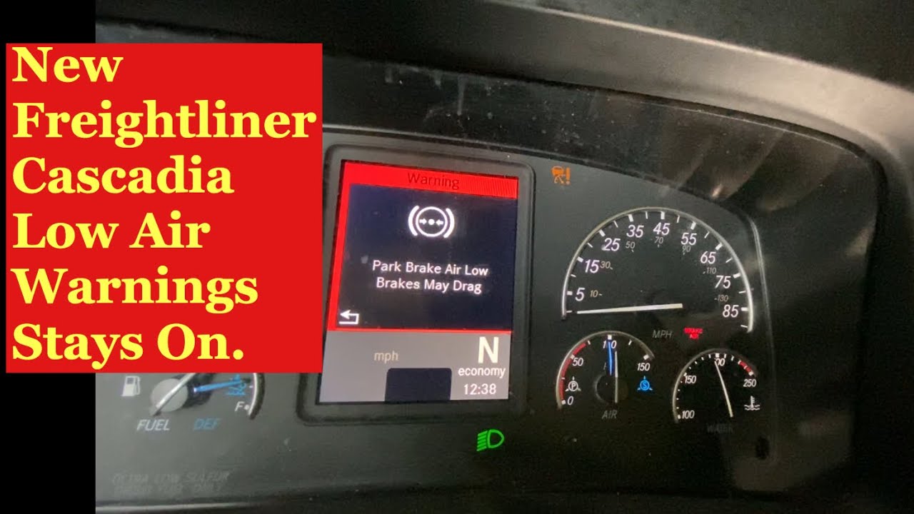 New Freightliner Cascadia (Fix Low Air Warning Light Stays on )