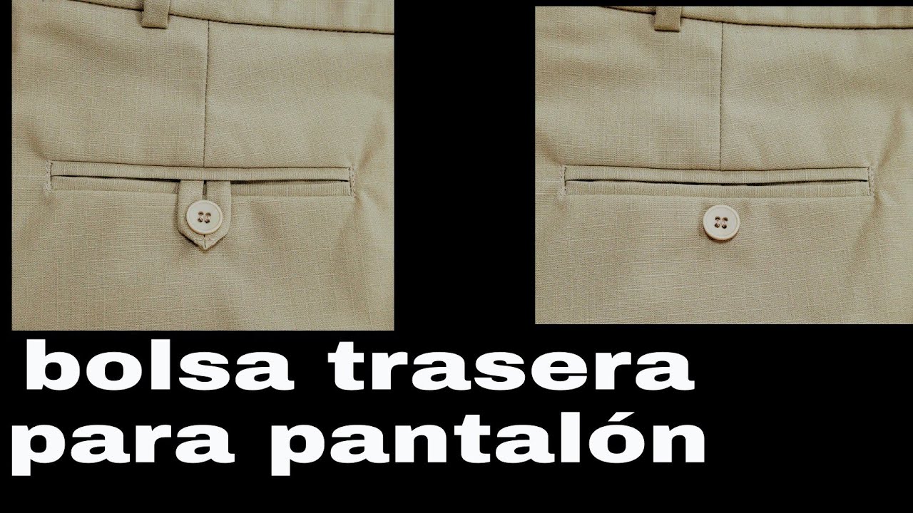 cómo hacer bolsa trasera para pantalón ( paso a paso)el resultado es genial!!